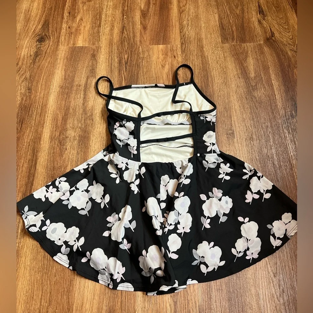 Kate Spade Black and White Spaghetti Strap One Piece